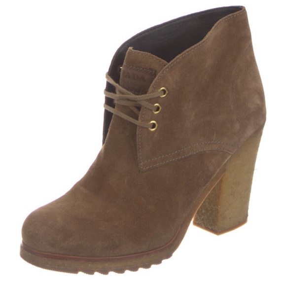 Prada suede lace up boots - Picture 1 of 7